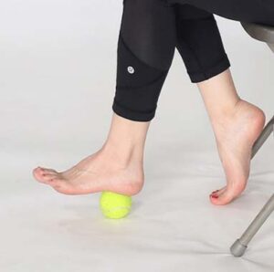 Massaging with a golf ball